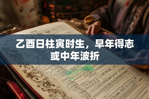 乙酉日柱寅时生，早年得志或中年波折