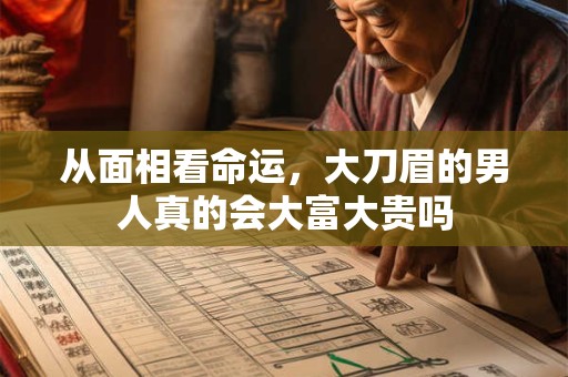 从面相看命运，大刀眉的男人真的会大富大贵吗
