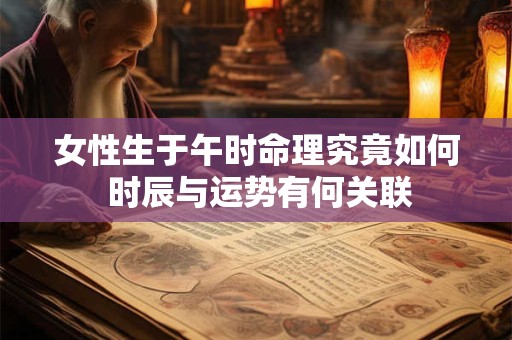 女性生于午时命理究竟如何 时辰与运势有何关联