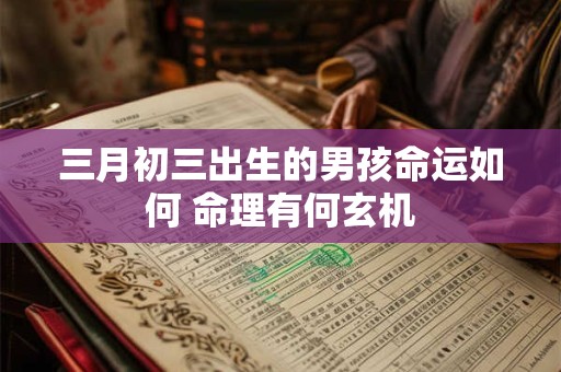 三月初三出生的男孩命运如何 命理有何玄机