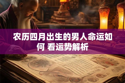 农历四月出生的男人命运如何 看运势解析