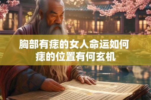 胸部有痣的女人命运如何 痣的位置有何玄机 胸部有痣的女人命运如何 痣的位置有何玄机