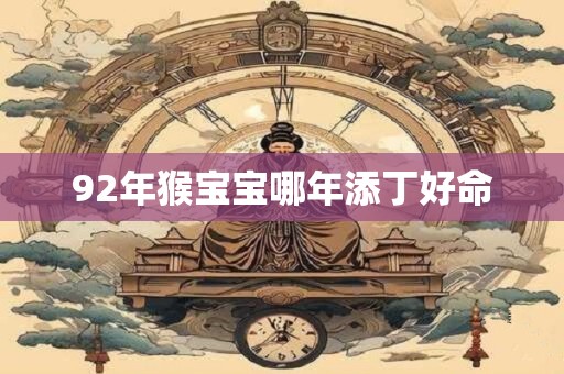 92年猴宝宝哪年添丁好命