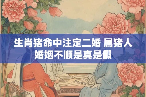 生肖猪命中注定二婚 属猪人婚姻不顺是真是假