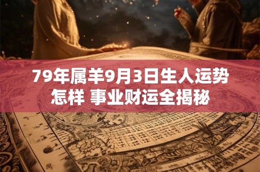 79年属羊9月3日生人运势怎样 事业财运全揭秘