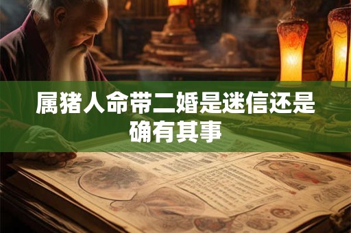 属猪人命带二婚是迷信还是确有其事