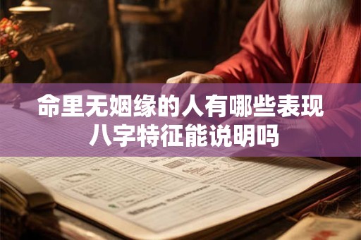 命里无姻缘的人有哪些表现 八字特征能说明吗