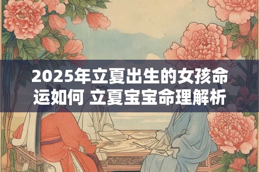 2025年立夏出生的女孩命运如何 立夏宝宝命理解析