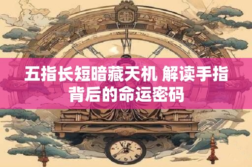 五指长短暗藏天机 解读手指背后的命运密码