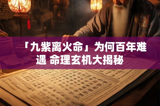 「九紫离火命」为何百年难遇 命理玄机大揭秘