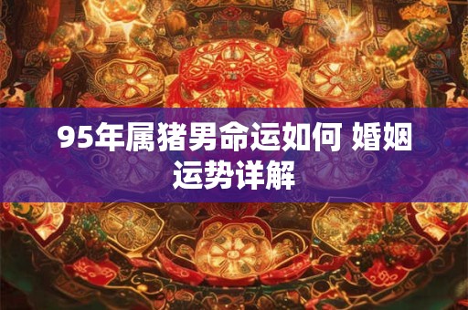 95年属猪男命运如何 婚姻运势详解