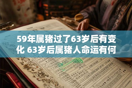 59年属猪过了63岁后有变化 63岁后属猪人命运有何变化