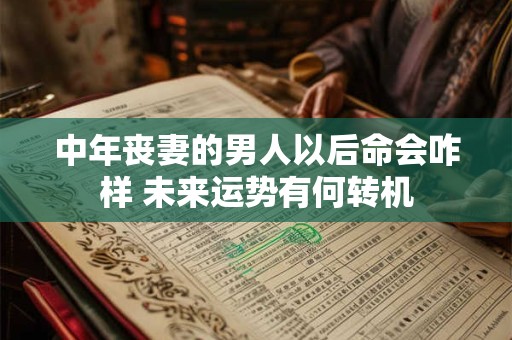 中年丧妻的男人以后命会咋样 未来运势有何转机