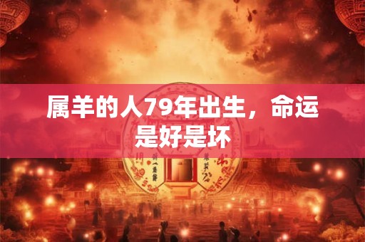 属羊的人79年出生，命运是好是坏