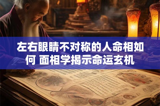 左右眼睛不对称的人命相如何 面相学揭示命运玄机