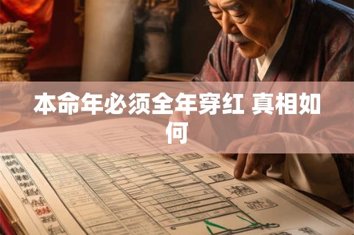 本命年必须全年穿红 真相如何
