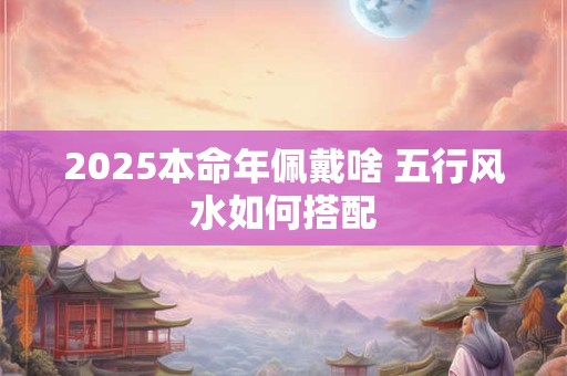 2025本命年佩戴啥 五行风水如何搭配