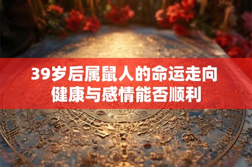39岁后属鼠人的命运走向 健康与感情能否顺利