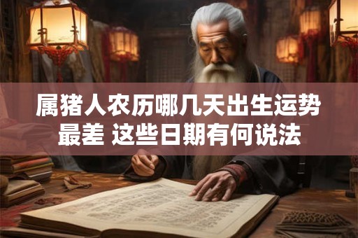 属猪人农历哪几天出生运势最差 这些日期有何说法