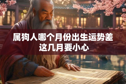属狗人哪个月份出生运势差 这几月要小心
