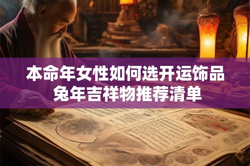 本命年女性如何选开运饰品 兔年吉祥物推荐清单