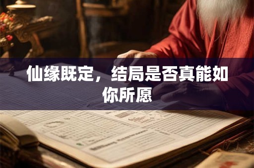 仙缘既定，结局是否真能如你所愿
