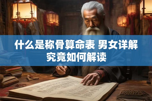 什么是称骨算命表 男女详解究竟如何解读