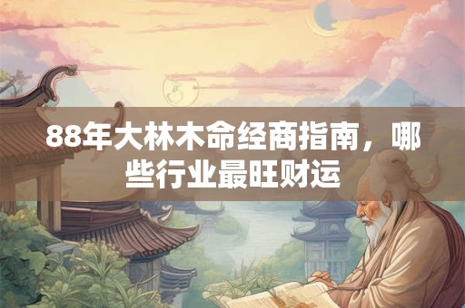 88年大林木命经商指南，哪些行业最旺财运