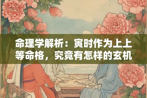 命理学解析：寅时作为上上等命格，究竟有怎样的玄机