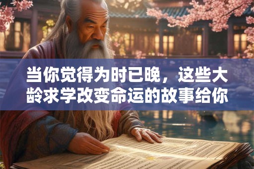 当你觉得为时已晚，这些大龄求学改变命运的故事给你希望