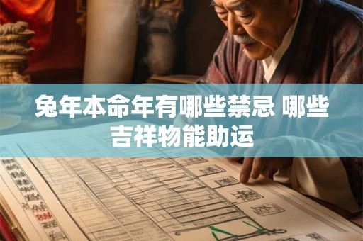 兔年本命年有哪些禁忌 哪些吉祥物能助运