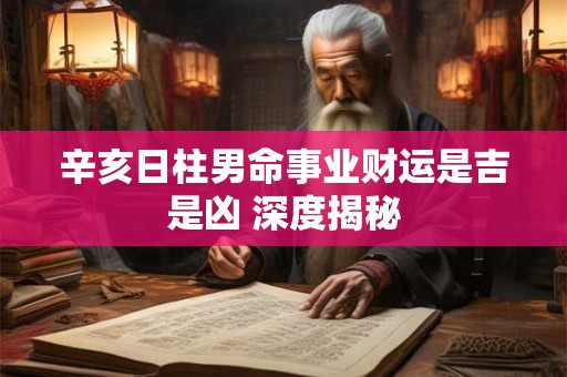 辛亥日柱男命事业财运是吉是凶 深度揭秘
