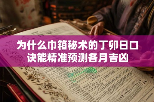 为什么巾箱秘术的丁卯日口诀能精准预测各月吉凶 为什么巾箱秘术的丁卯日口诀能精准预测各月吉凶