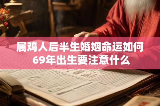 属鸡人后半生婚姻命运如何 69年出生要注意什么