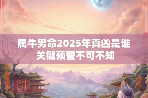 属牛男命2025年真凶是谁 关键预警不可不知