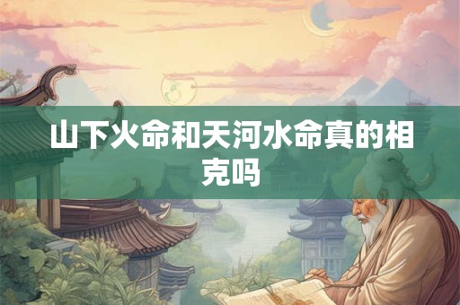 山下火命和天河水命真的相克吗