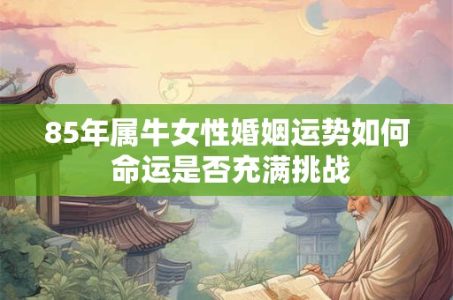 85年属牛女性婚姻运势如何 命运是否充满挑战