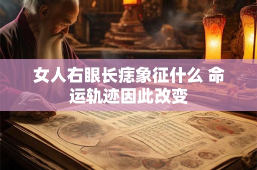 女人右眼长痣象征什么 命运轨迹因此改变