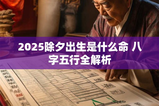 2025除夕出生是什么命 八字五行全解析