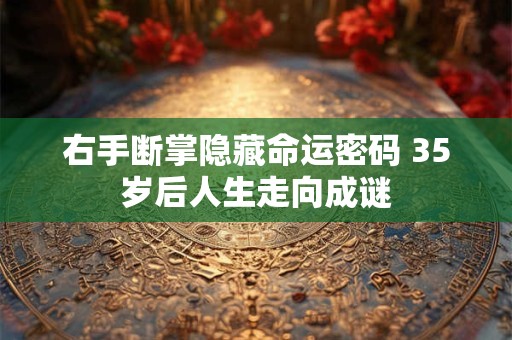 右手断掌隐藏命运密码 35岁后人生走向成谜