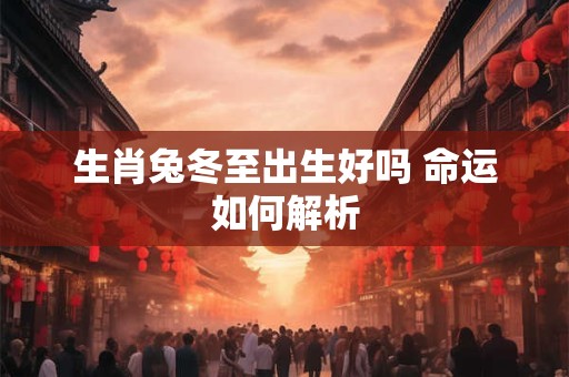 生肖兔冬至出生好吗 命运如何解析