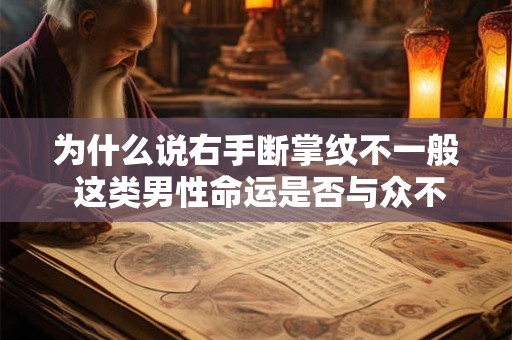 为什么说右手断掌纹不一般 这类男性命运是否与众不同