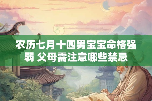 农历七月十四男宝宝命格强弱 父母需注意哪些禁忌