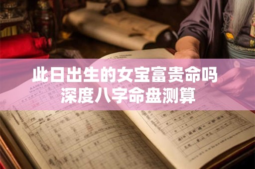 此日出生的女宝富贵命吗 深度八字命盘测算