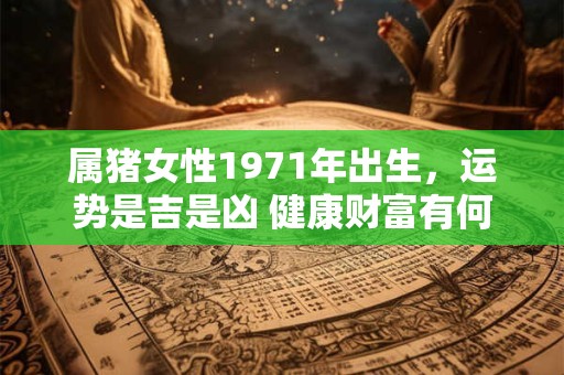 属猪女性1971年出生，运势是吉是凶 健康财富有何玄机