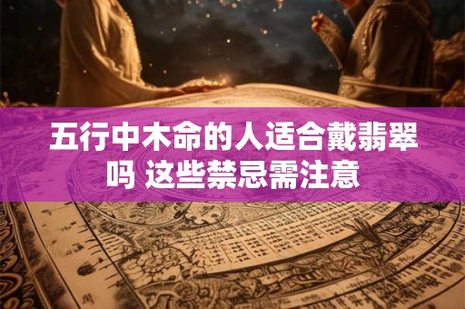 五行中木命的人适合戴翡翠吗 这些禁忌需注意