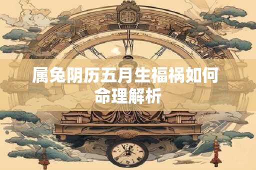 属兔阴历五月生福祸如何 命理解析