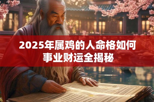2025年属鸡的人命格如何 事业财运全揭秘
