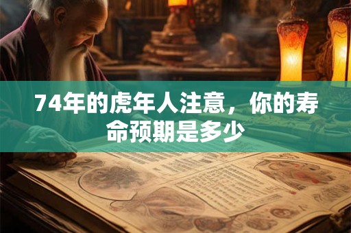 74年的虎年人注意，你的寿命预期是多少