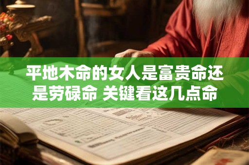平地木命的女人是富贵命还是劳碌命 关键看这几点命理特征